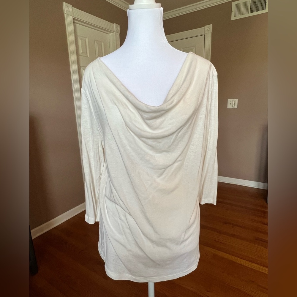 Cowl neck, Sonoma off-white Size Large shirt.